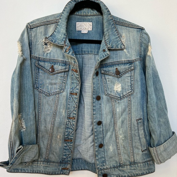 Achro Distressed Jean Jacket - Picture 1 of 4
